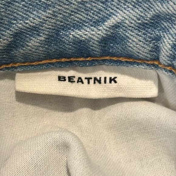 NWT SLVRLAKE Women's Blue Beatnik High-Rise Slim Jeans Size 24 Time Worn Wash - Picture 14 of 16